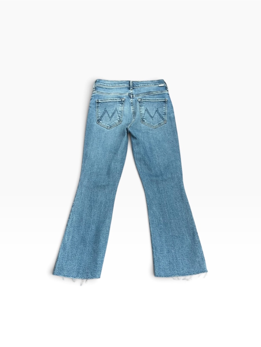 MOTHER Lil’ Insider Crop Step Fray Jeans Petite Out Of The Blue Size 27 - Picture 6 of 16